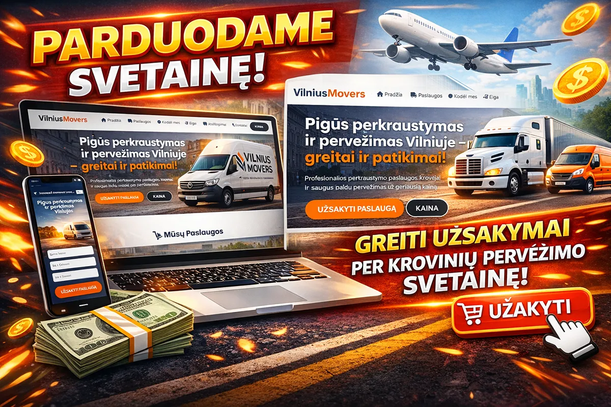 Paruošta svetainė krovinių pervežimui